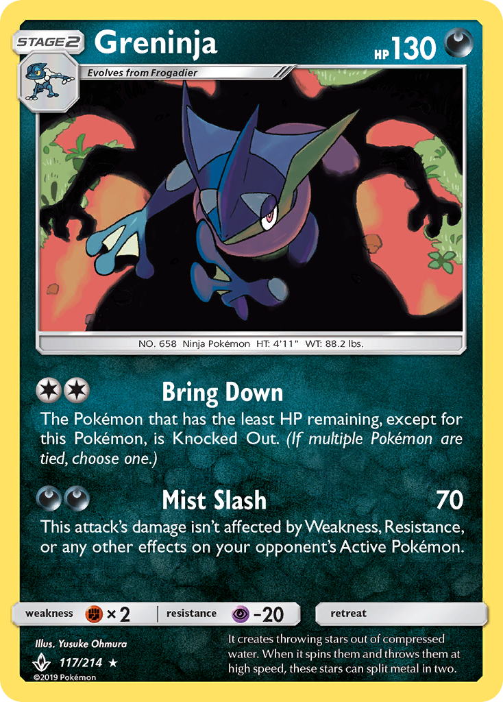 Greninja (117/214) [Sun & Moon: Unbroken Bonds] | Good Games Cannington