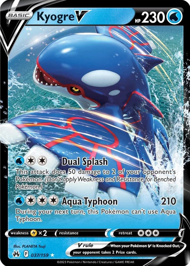 Kyogre V (037/159) [Sword & Shield: Crown Zenith] | Good Games Cannington