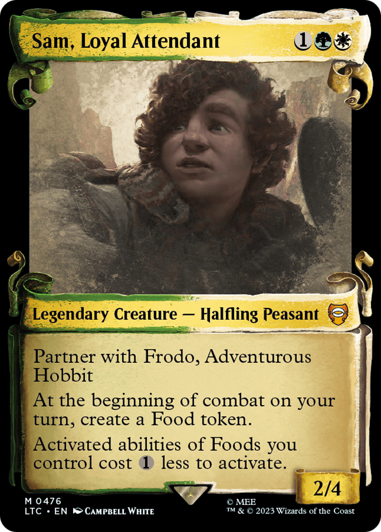 Sam, Loyal Attendant [The Lord of the Rings: Tales of Middle-Earth Commander Showcase Scrolls] | Good Games Cannington