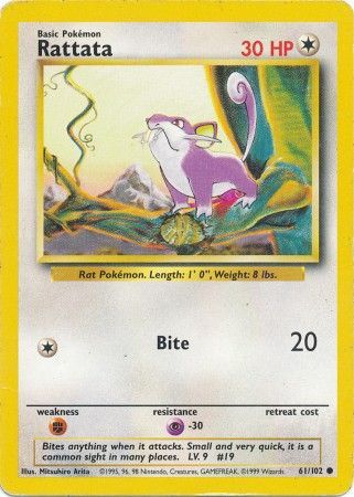 Rattata (61/102) [Base Set Unlimited] | Good Games Cannington