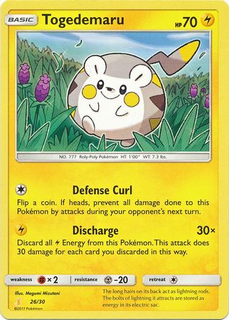 Togedemaru (26/30) [Sun & Moon: Trainer Kit - Alolan Raichu] | Good Games Cannington