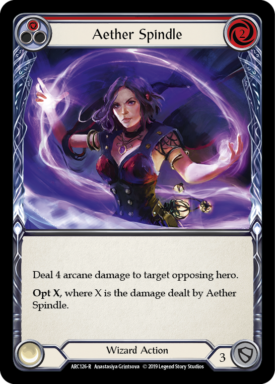 Aether Spindle (Red) [ARC126-R] 1st Edition Rainbow Foil | Good Games Cannington