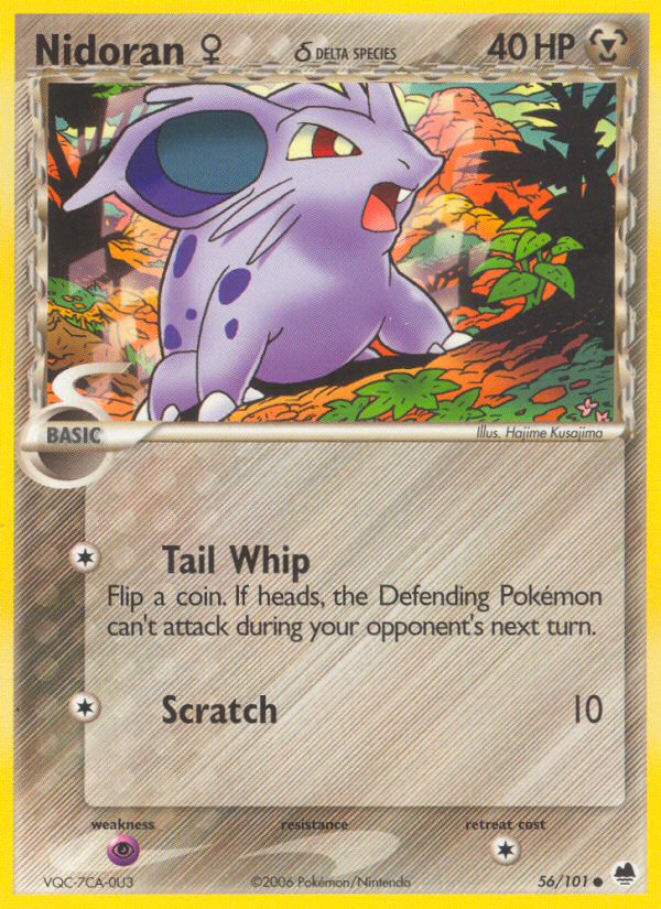 Nidoran (56/101) (Female) (Delta Species) [EX: Dragon Frontiers] | Good Games Cannington