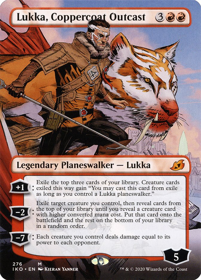 Lukka, Coppercoat Outcast (Borderless) [Ikoria: Lair of Behemoths] | Good Games Cannington