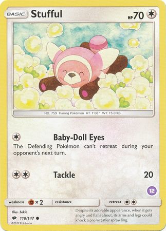 Stufful (110/147) (Deck Exclusive #12) [Sun & Moon: Trainer Kit - Alolan Sandslash] | Good Games Cannington