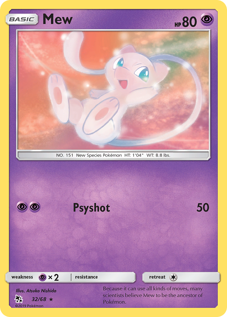 Mew (32/68) [Sun & Moon: Hidden Fates] | Good Games Cannington