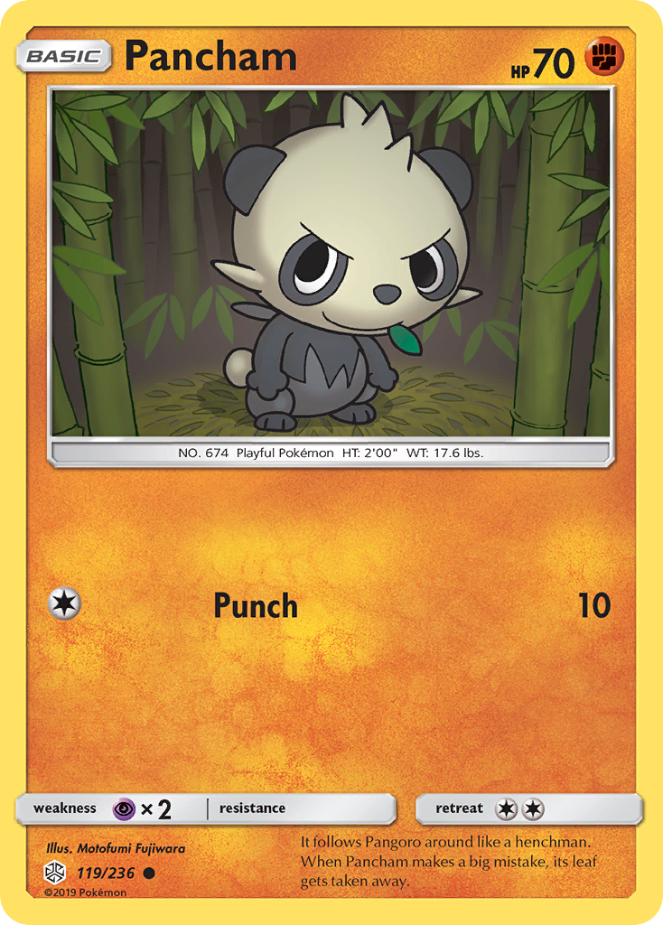 Pancham (119/236) [Sun & Moon: Cosmic Eclipse] | Good Games Cannington