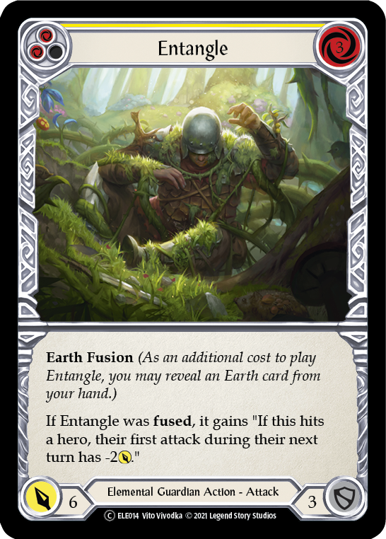 Entangle (Yellow) [U-ELE014] Unlimited Rainbow Foil | Good Games Cannington