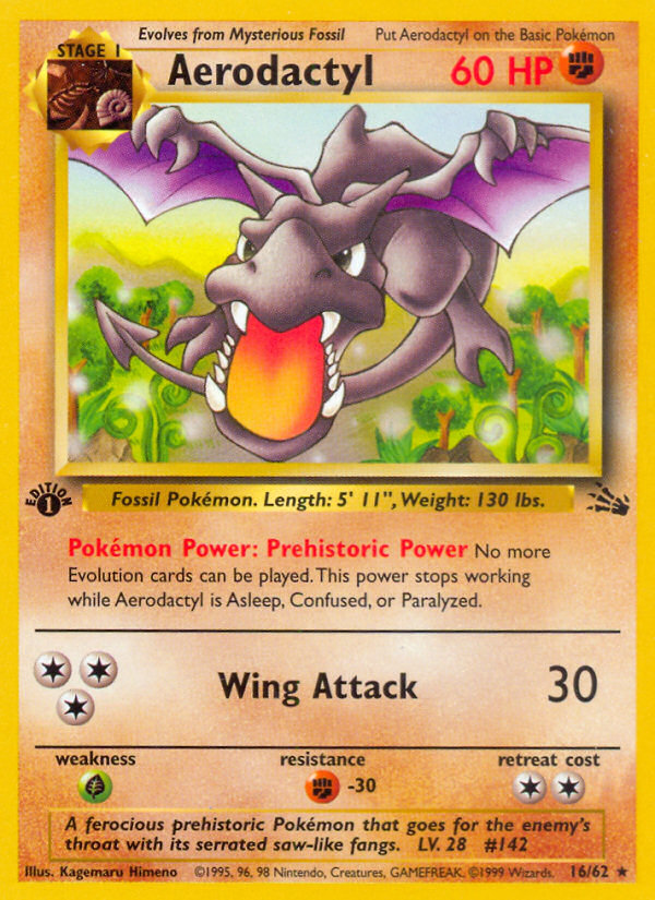 Aerodactyl (16/62) [Fossil 1st Edition] | Good Games Cannington