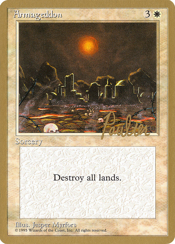 Armageddon (Preston Poulter) [Pro Tour Collector Set] | Good Games Cannington