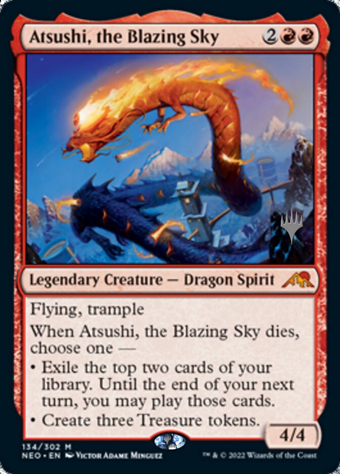 Atsushi, the Blazing Sky (Promo Pack) [Kamigawa: Neon Dynasty Promos] | Good Games Cannington