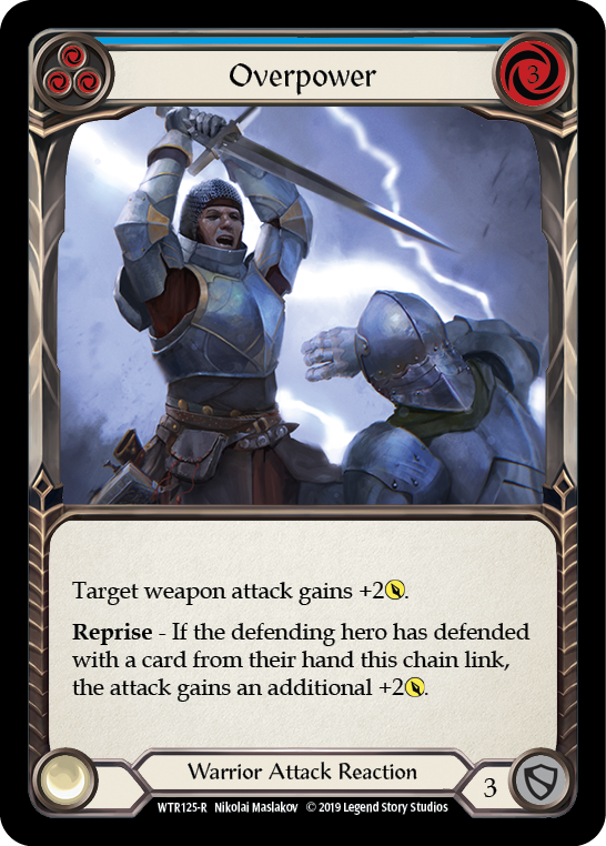 Overpower (Blue) [WTR125-R] Alpha Print Rainbow Foil | Good Games Cannington