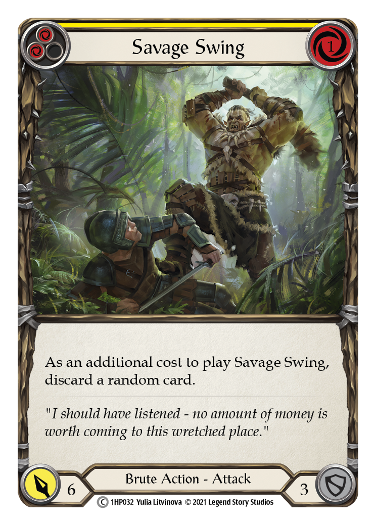 Savage Swing (Yellow) [1HP032] | Good Games Cannington