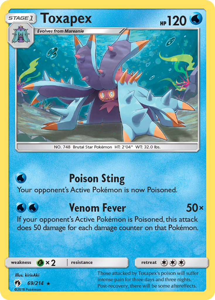 Toxapex (69/214) [Sun & Moon: Lost Thunder] | Good Games Cannington