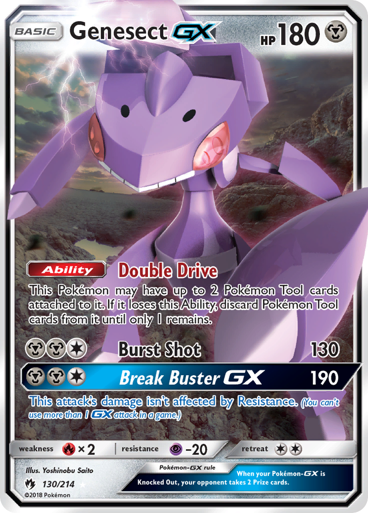 Genesect GX (130/214) [Sun & Moon: Lost Thunder] | Good Games Cannington