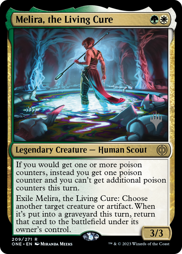 Melira, the Living Cure (Promo Pack) [Phyrexia: All Will Be One Promos] | Good Games Cannington