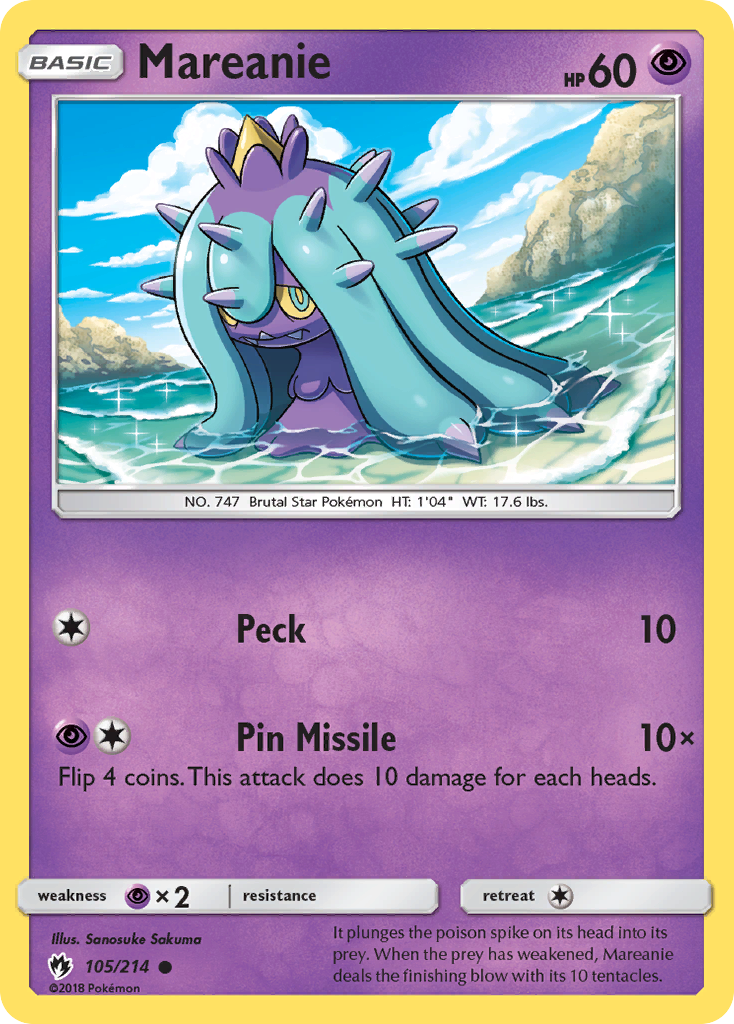 Mareanie (105/214) [Sun & Moon: Lost Thunder] | Good Games Cannington