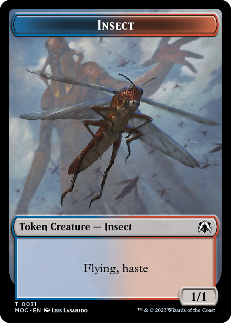Soldier // Insect Double-Sided Token [March of the Machine Commander Tokens] | Good Games Cannington