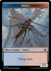 Soldier // Insect Double-Sided Token [March of the Machine Commander Tokens] | Good Games Cannington