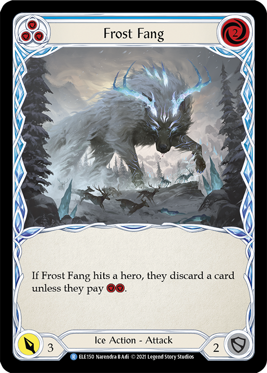 Frost Fang (Blue) [ELE150] (Tales of Aria)  1st Edition Rainbow Foil | Good Games Cannington