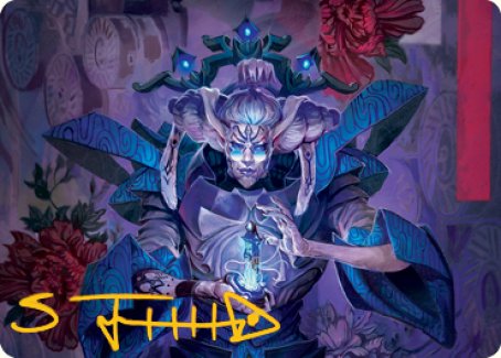 Tameshi, Reality Architect 1 Art Card (Gold-Stamped Signature) [Kamigawa: Neon Dynasty Art Series] | Good Games Cannington