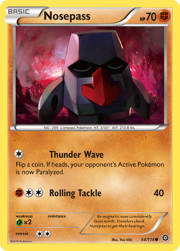 Nosepass (54/114) [XY: Steam Siege] | Good Games Cannington