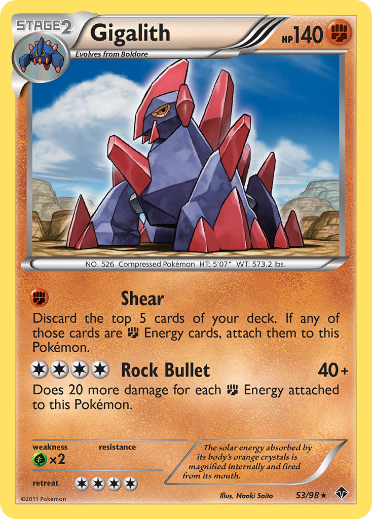 Gigalith (53/98) [Black & White: Emerging Powers] | Good Games Cannington