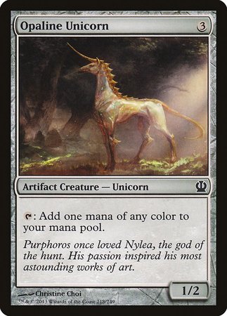 Opaline Unicorn [Theros] | Good Games Cannington