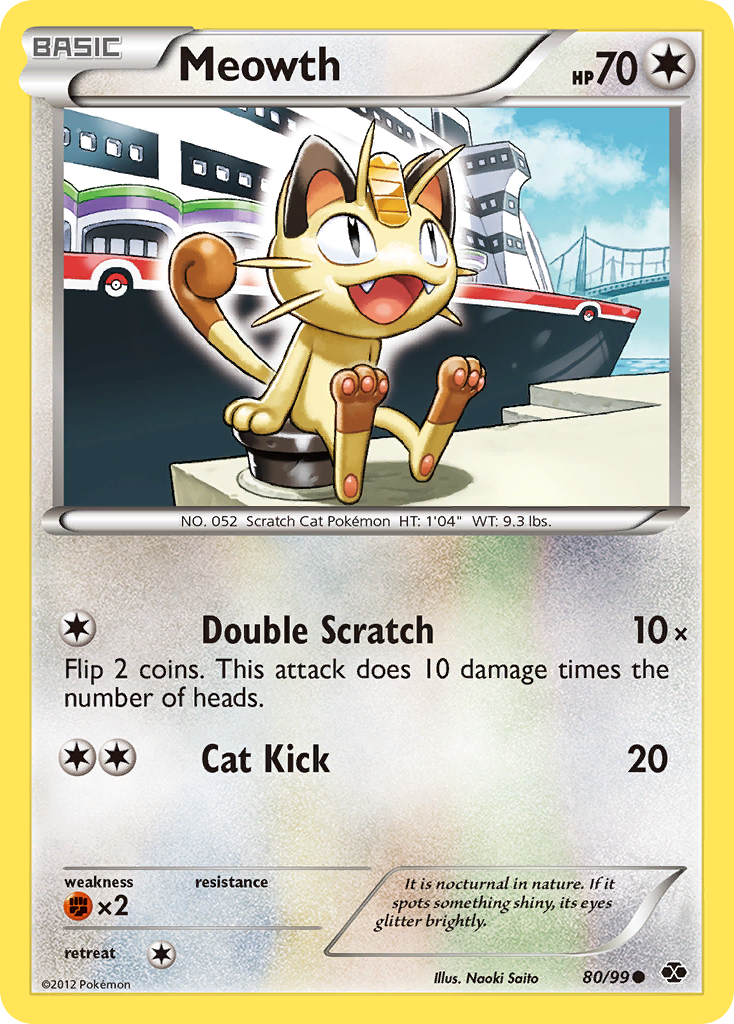 Meowth (80/99) [Black & White: Next Destinies] | Good Games Cannington