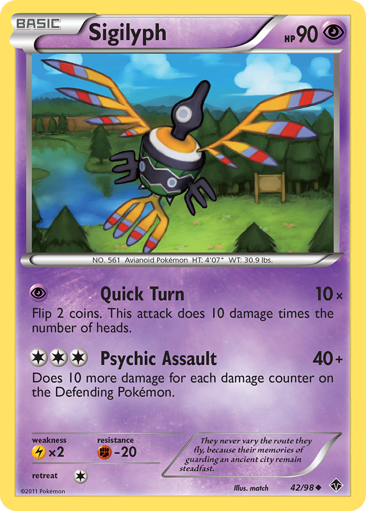 Sigilyph (42/98) [Black & White: Emerging Powers] | Good Games Cannington