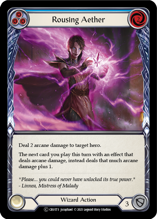 Rousing Aether (Blue) [U-CRU173-RF] Unlimited Rainbow Foil | Good Games Cannington