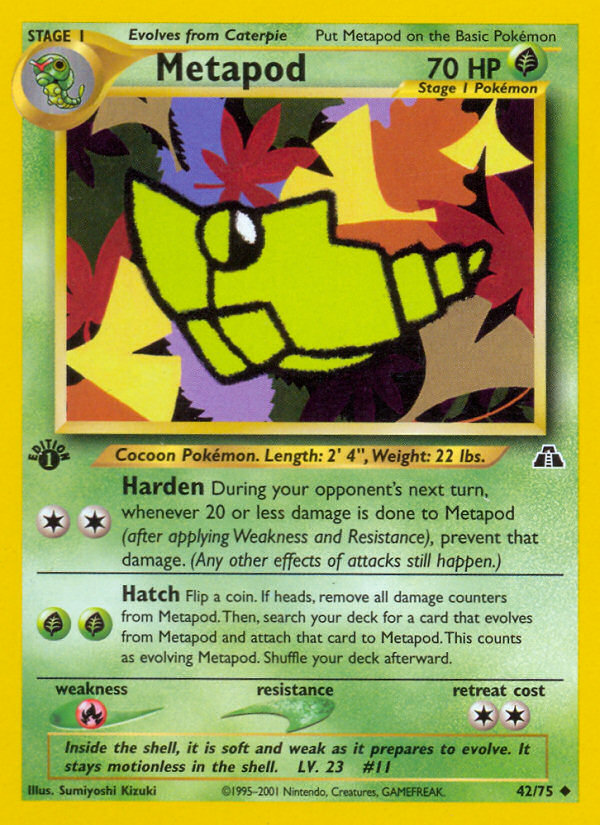 Metapod (42/75) [Neo Discovery 1st Edition] | Good Games Cannington