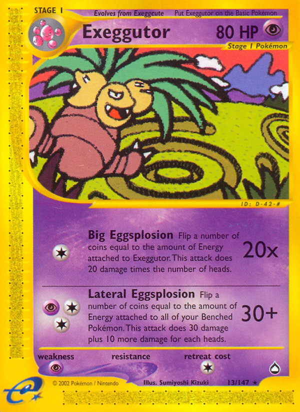 Exeggutor (13/147) [Aquapolis] | Good Games Cannington