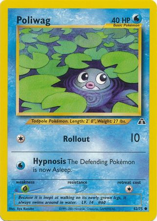 Poliwag (62/75) [Neo Discovery Unlimited] | Good Games Cannington