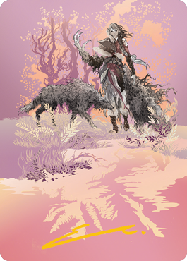 Arlinn, the Pack's Hope 2 Art Card (Gold-Stamped Signature) [Innistrad: Midnight Hunt Art Series] | Good Games Cannington