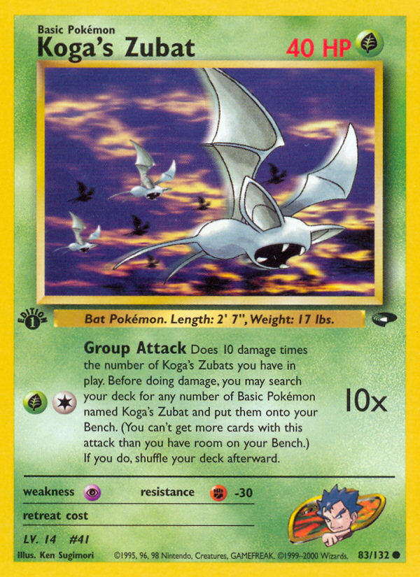 Koga's Zubat (83/132) [Gym Challenge 1st Edition] | Good Games Cannington