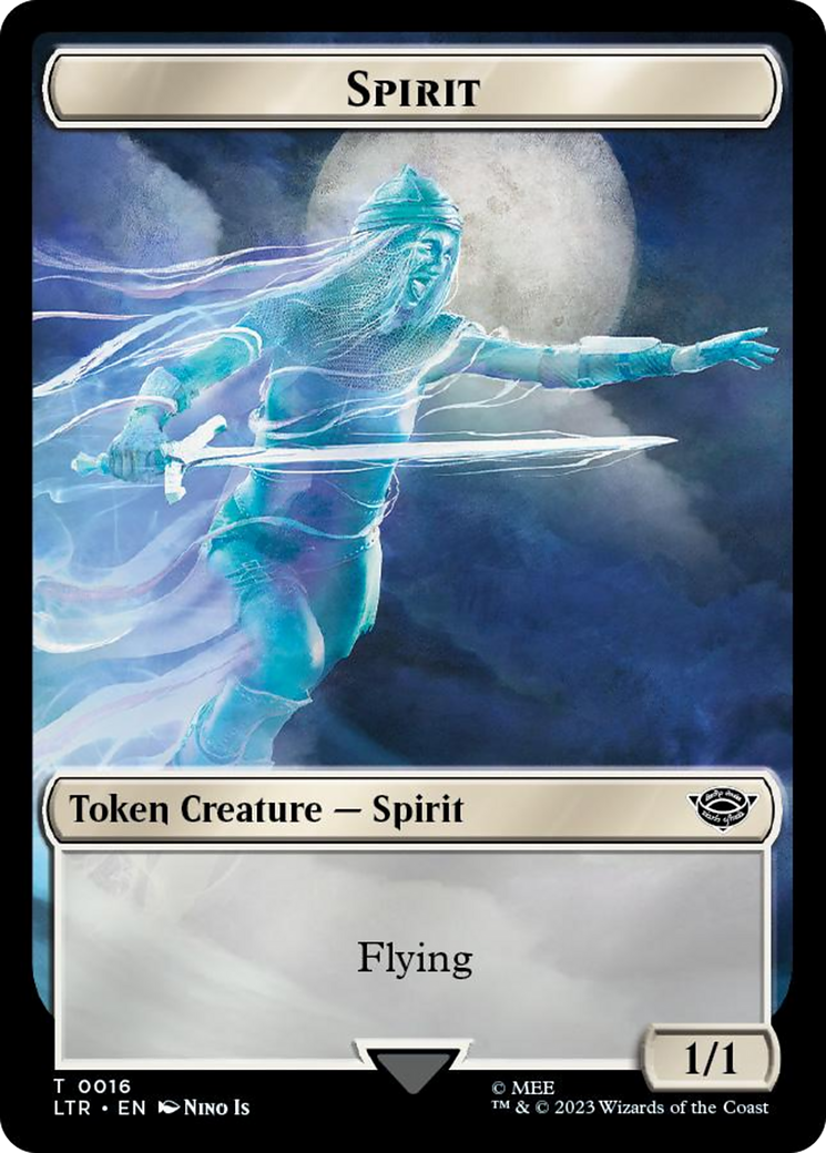 Spirit // Food (0022) Double-Sided Token (Surge Foil) [The Lord of the Rings: Tales of Middle-Earth Tokens] | Good Games Cannington