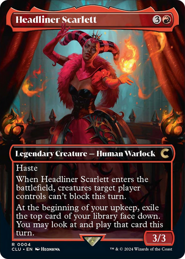 Headliner Scarlett (Borderless) [Ravnica: Clue Edition] | Good Games Cannington