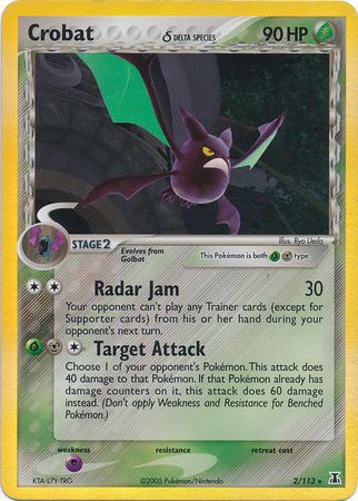 Crobat (2/113) (Delta Species) (Stamped) [EX: Delta Species] | Good Games Cannington