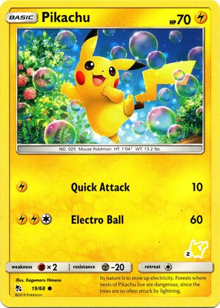 Pikachu (19/68) (Pikachu Stamp #2) [Battle Academy 2020] | Good Games Cannington