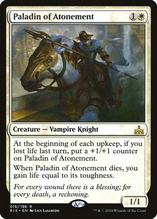 Paladin of Atonement [Rivals of Ixalan] | Good Games Cannington