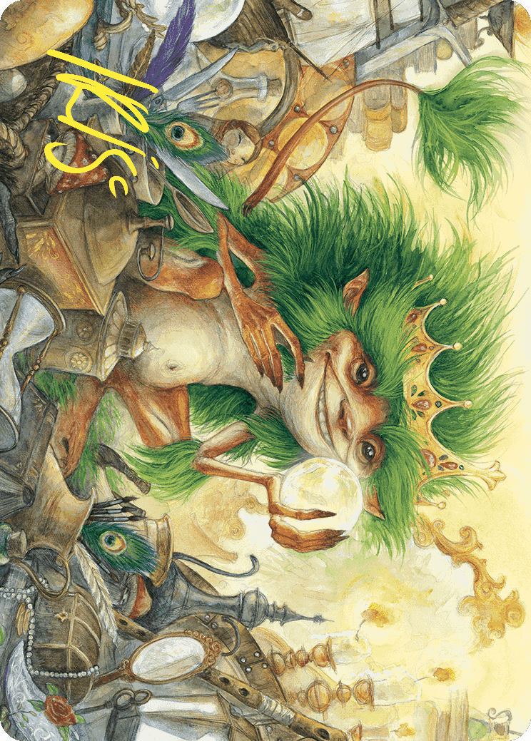 Knickknack Ouphe Art Card (Gold-Stamped Signature) [Wilds of Eldraine Art Series] | Good Games Cannington