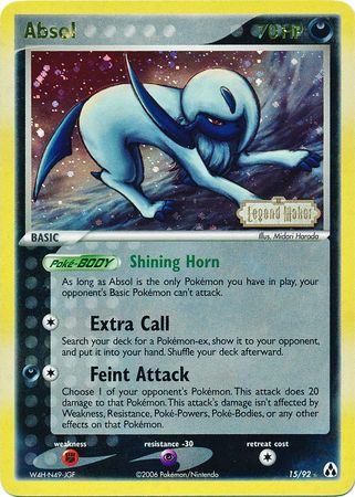 Absol (15/92) (Stamped) [EX: Legend Maker] | Good Games Cannington