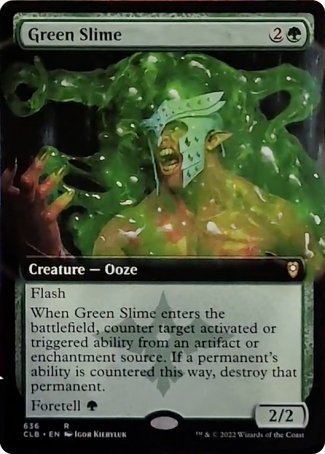 Green Slime (Extended Art) [Commander Legends: Battle for Baldur's Gate] | Good Games Cannington