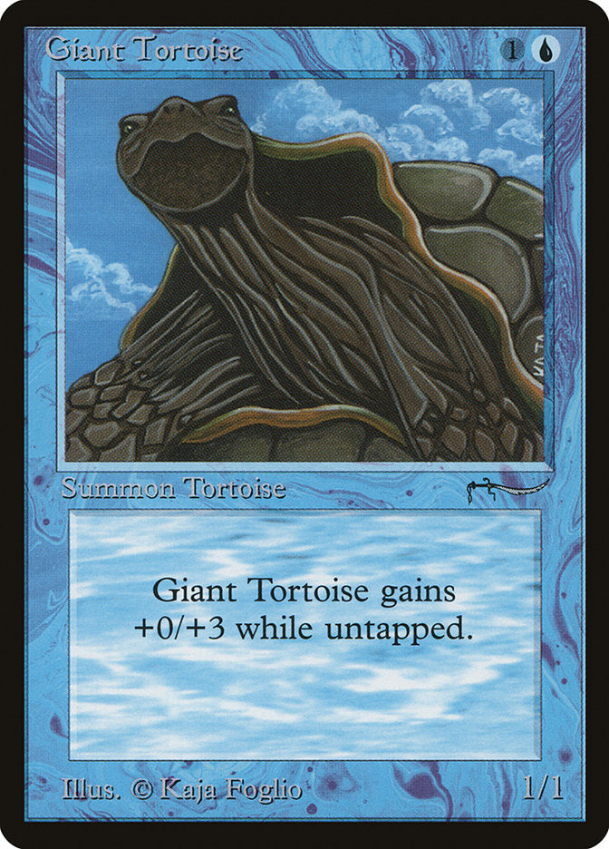 Giant Tortoise (Dark Mana Cost) [Arabian Nights] | Good Games Cannington