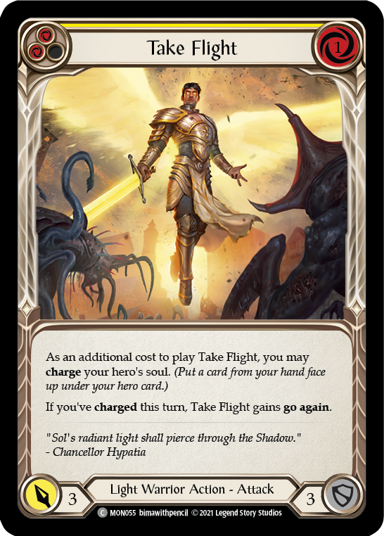 Take Flight (Yellow) [MON055] 1st Edition Normal | Good Games Cannington