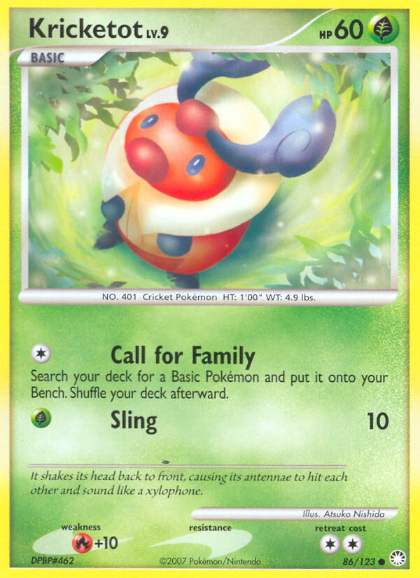 Kricketot (86/123) [Diamond & Pearl: Mysterious Treasures] | Good Games Cannington