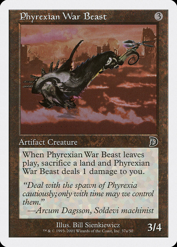 Phyrexian War Beast (Signature on Left) [Deckmasters] | Good Games Cannington