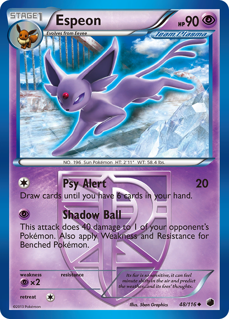 Espeon (48/116) [Black & White: Plasma Freeze] | Good Games Cannington