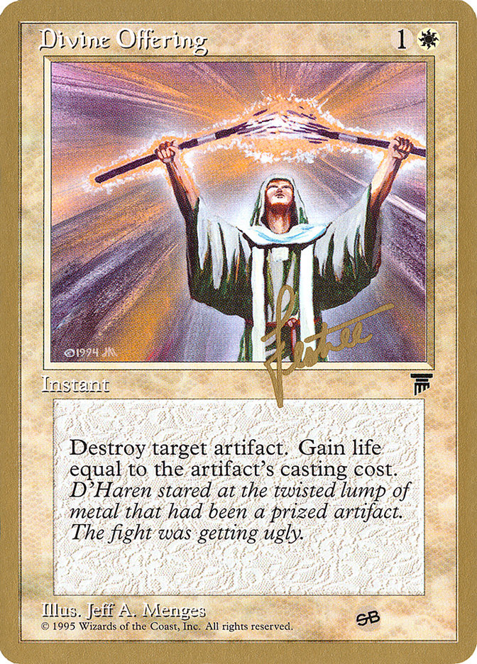 Divine Offering (Bertrand Lestree) (SB) [Pro Tour Collector Set] | Good Games Cannington